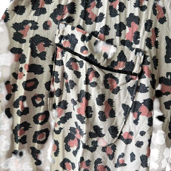 Victoria's Secret Heavenly Gown Pajama Shirt Dress Cheetah Print Button Up Sz M - Picture 4 of 12
